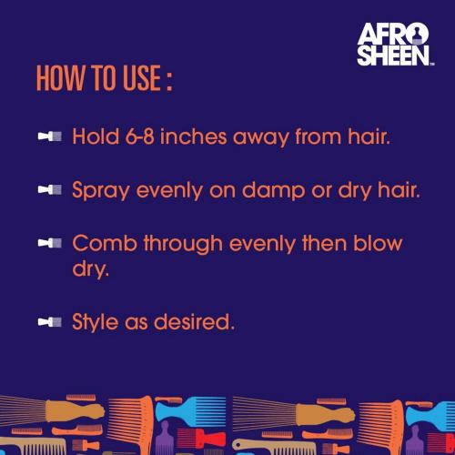 Afro Sheen 'Fro Out Blow Out Spray Protect Hair & Control Frizz Spray 6oz/ 177ml Find Your New Look Today!