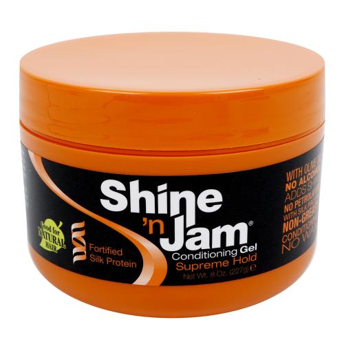 Ampro Shine 'n Jam Conditioning Gel Supreme Hold 8oz/ 227g Find Your New Look Today!