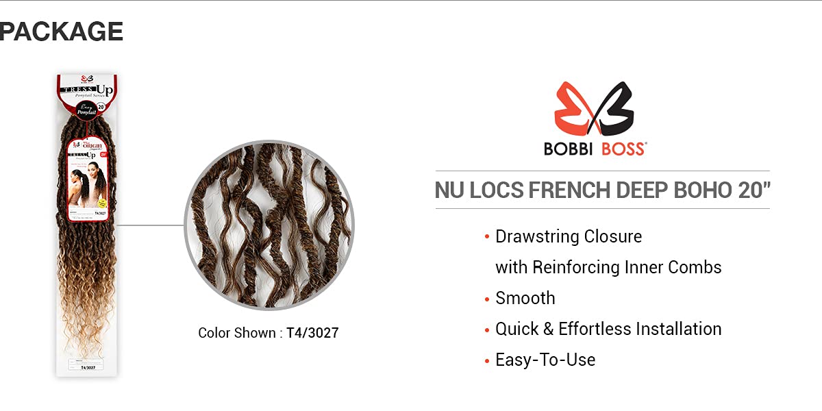 BOBBI BOSS Human Hair Blend Tress Up Ponytail MOD041 Nu Locs French Deep Boho 20 inch (1) Find Your New Look Today!