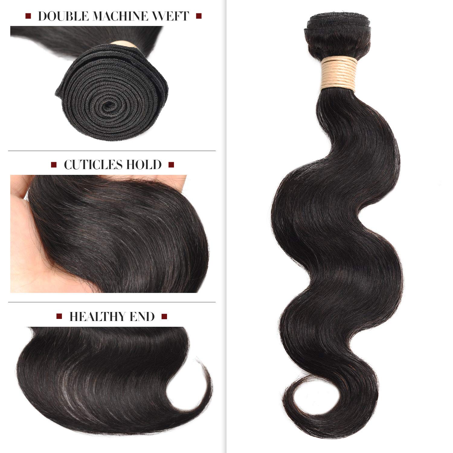 Beautiful Hair 100% Virgin Remy Human Hair Unprocessed Brazilian Bundle Hair Weave Natural Body Wave 7A 3 Bundles, 4 Bundles, Natural Color Find Your New Look Today!