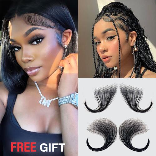 Celebrity 100% Human Hair HD Lace Reusable Fake Baby Hair Edge 4pcs C & I-Shape Find Your New Look Today!