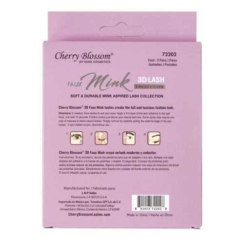 Cherry Blossom Faux Mink 3D Eyelashes 3 Pairs Find Your New Look Today!