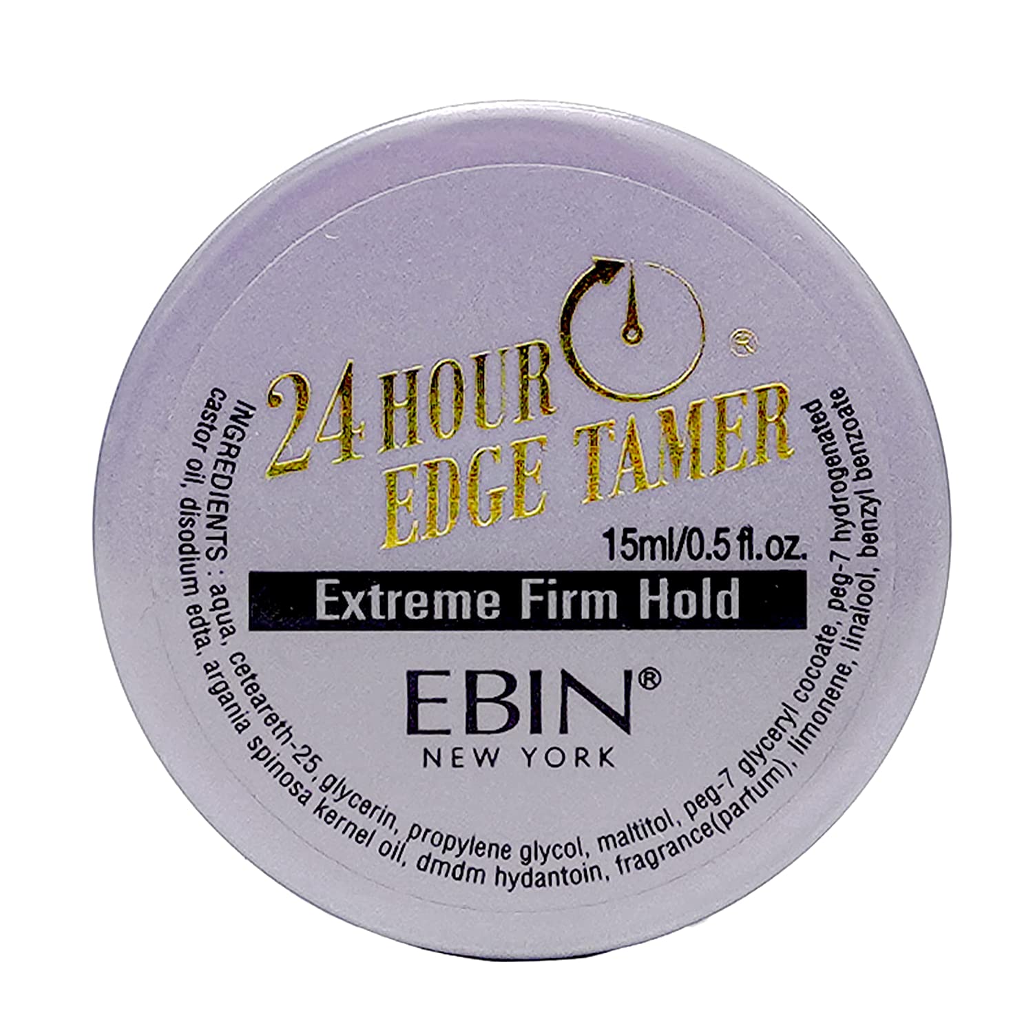 EBIN NEW YORK 24 Hour Edge Tamer - Extreme Firm Hold (0.5oz/ 15ml) - No Flaking, White Residue, Shine and Smooth texture with Argan Oil and Castor Oil Find Your New Look Today!