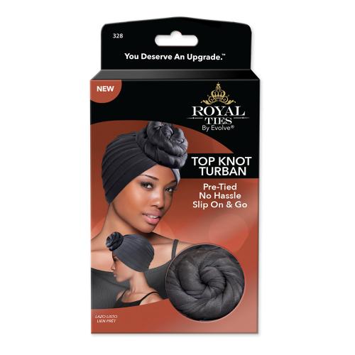 Firstline Evolve Royal Ties Top Knot Turban Black Find Your New Look Today!