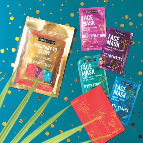 Freeman Passport To Glow 4 Face Masks with Passport Holder Find Your New Look Today!