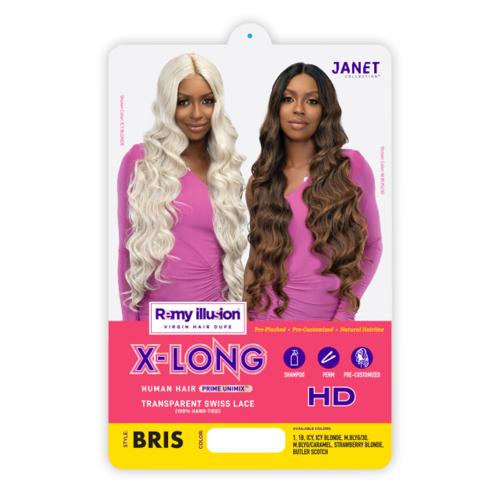 Janet Collection Human Hair Blend HD Swiss Lace Front Wig Remy Illusion X-Long Bris Find Your New Look Today!