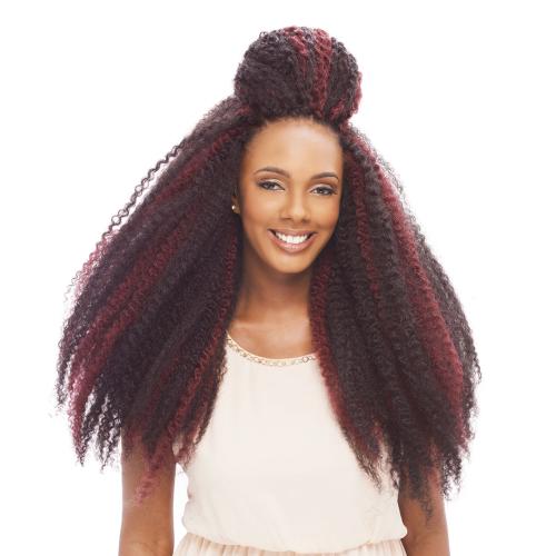 Janet Collection Synthetic Hair Braids Noir Afro Twist Braid (Marley Braid) (4-Pack, 1) Find Your New Look Today!