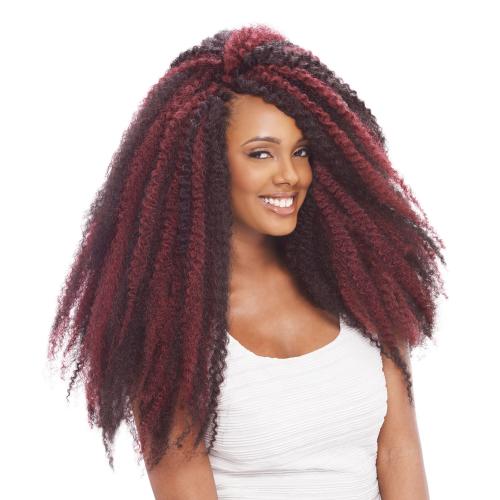 Janet Collection Synthetic Hair Braids Noir Afro Twist Braid (Marley Braid) (4-Pack, 1) Find Your New Look Today!