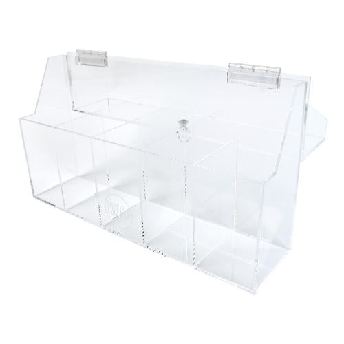 Lurella Clear Acrylic Makeup Brush Organizer Holder With Lid 5 Slot Find Your New Look Today!