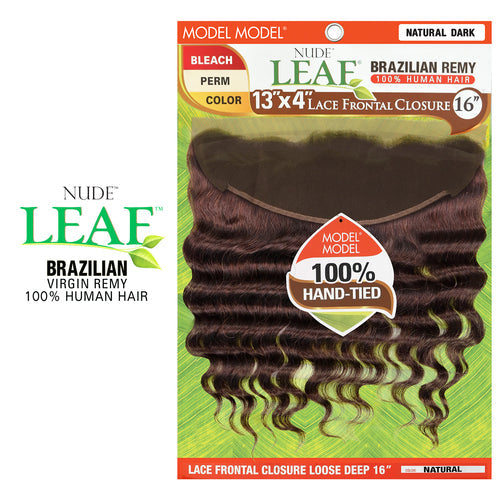 ModelModel Nude Leaf Unprocessed Brazilian Virgin Remy Human Hair Weave 13X4 Lace Frontal Closure Loose Deep Find Your New Look Today!