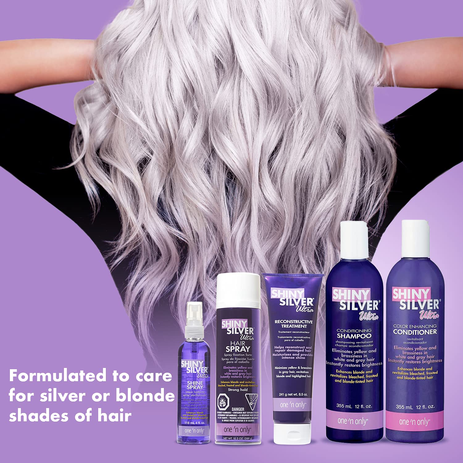 One 'n Only Shiny Silver Ultra Conditioning Shampoo, 1 Liter Find Your New Look Today!