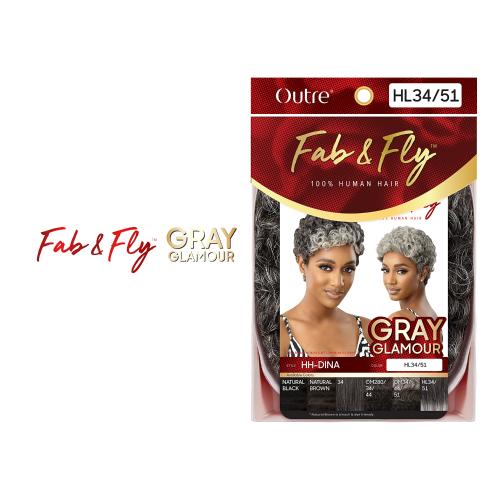 Outre Unprocessed Human Hair Wig Fab N Fly Gray Glamour HH-Dina Find Your New Look Today!