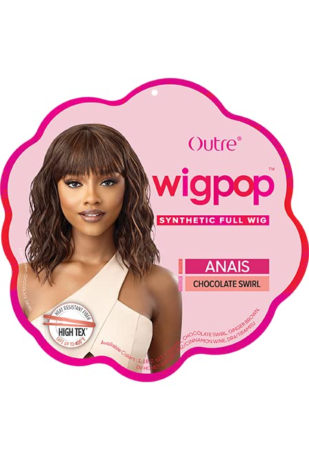Outre Wigpop Full Wig Heat Resistant Fiber High Tex Safe Up To 400F ANAIS (DR2/CINWN) Find Your New Look Today!