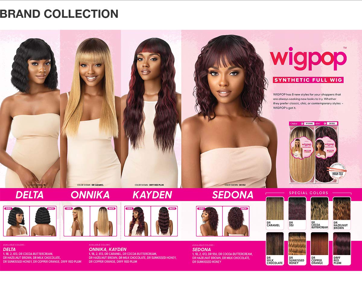 Outre Wigpop Synthetic Full Wig - SEDONA (1 Jet Black) Find Your New Look Today!