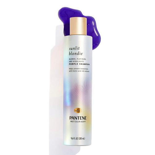 Pantene Sunlit Blondie Purple Shampoo with Biotin and Silk Extract 9.6oz/ 285ml Find Your New Look Today!