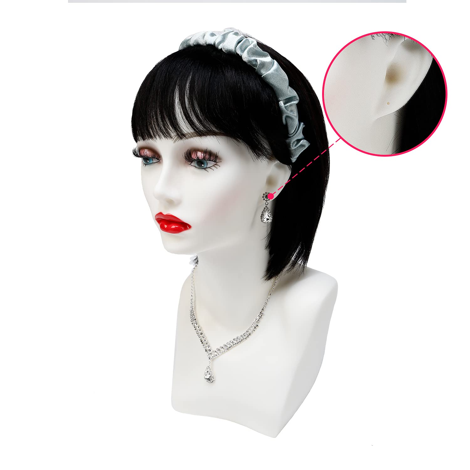 STUDIO LIMITED 16'' White Female PVC Mannequin Head with Makeups for cosmetology salon practice tool realistic and durable Find Your New Look Today!