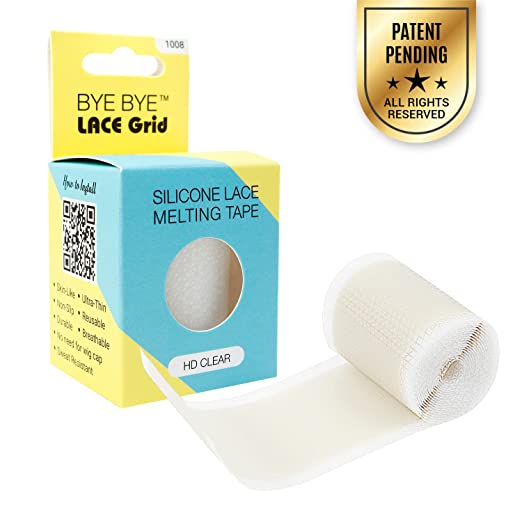 STUDIO LIMITED Lace Wig Grids and Knots Eraser Silicone Melting Tape, Bye Bye Lace Grid HD Natural Hide Cover Skinlike Durable Breathable Reusable Ultra-Thin Non-Slip Tape (Clear) Find Your New Look Today!