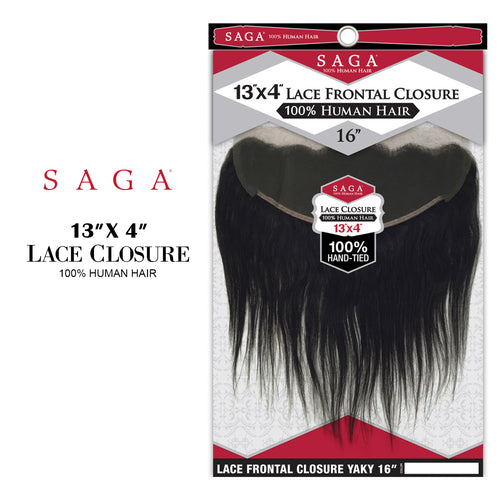 Saga Human Hair Weave 13X4 Lace Frontal Closure Yaky Find Your New Look Today!