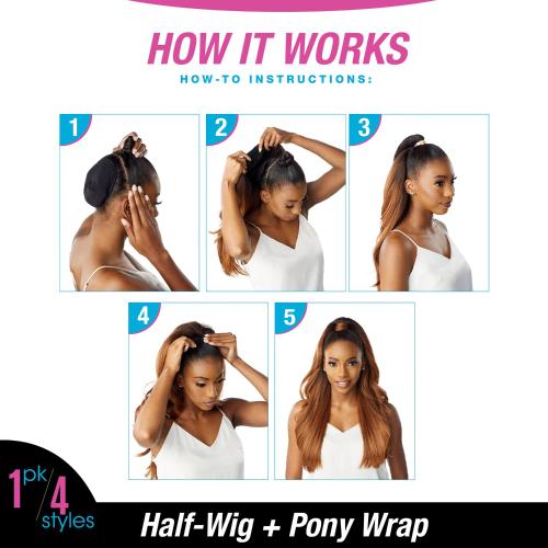 Sensationnel Half Wig N Pony Wrap Instant Up N Down UD 16 Find Your New Look Today!