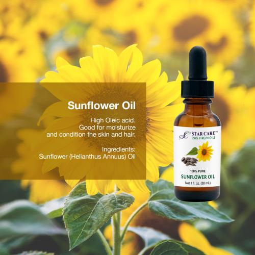 Star Care 100% Pure Sunflower Oil 1oz/ 30ml Find Your New Look Today!