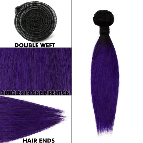 Uniq Hair 100% Virgin Human Hair Brazilian Bundle Hair Weave 7A Straight + 13X4 Closure#OTPURPLE Find Your New Look Today!