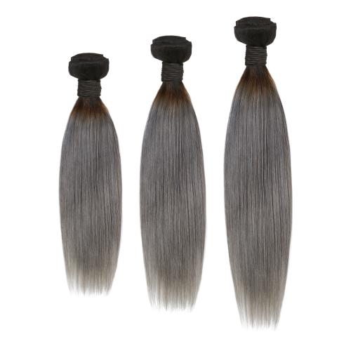 Uniq Hair 100% Virgin Human Hair Brazilian Bundle Hair Weave 9A Straight #OTGRAY 3Pcs Find Your New Look Today!