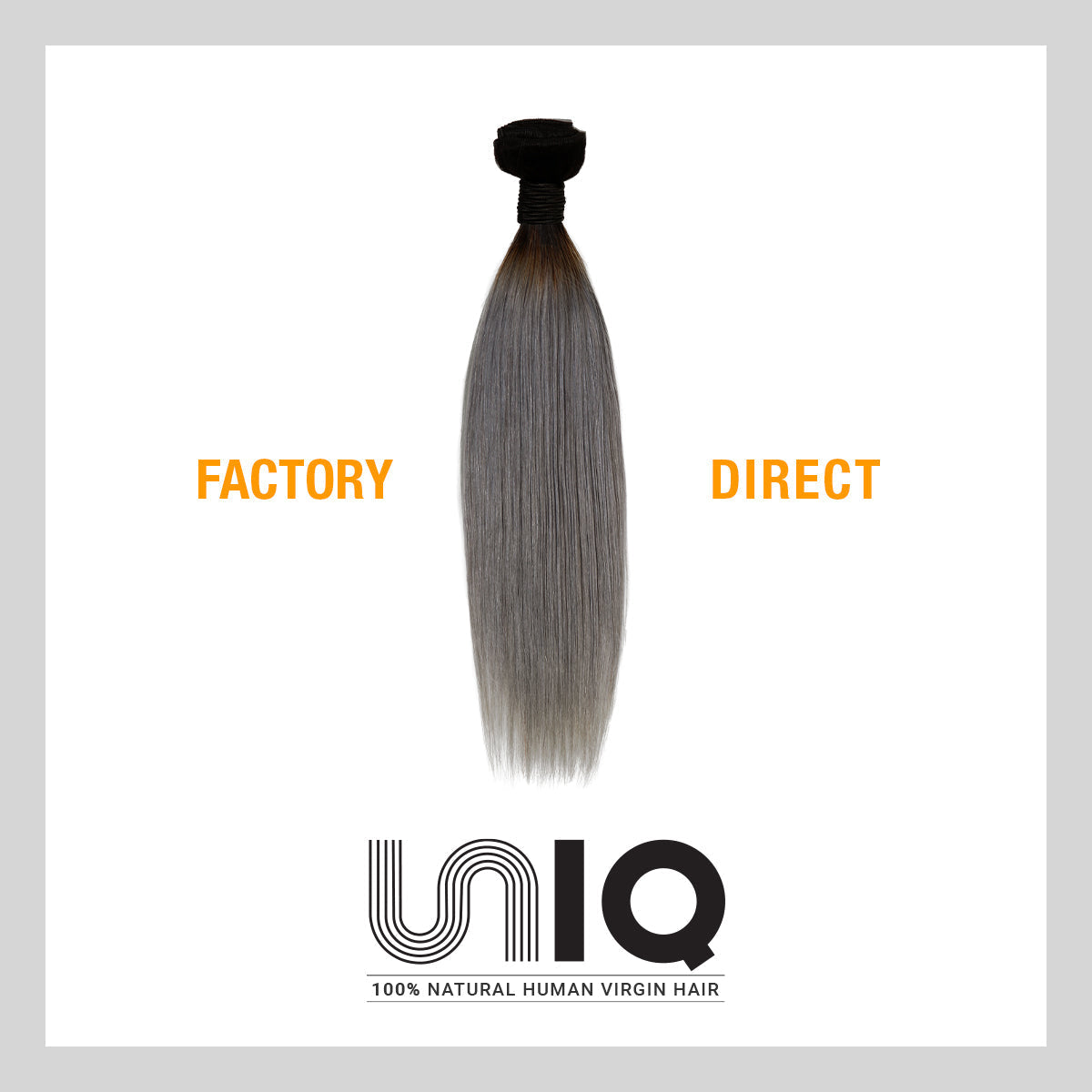Uniq Hair 100% Virgin Human Hair Brazilian Bundle Hair Weave 9A Straight #OTGRAY Find Your New Look Today!