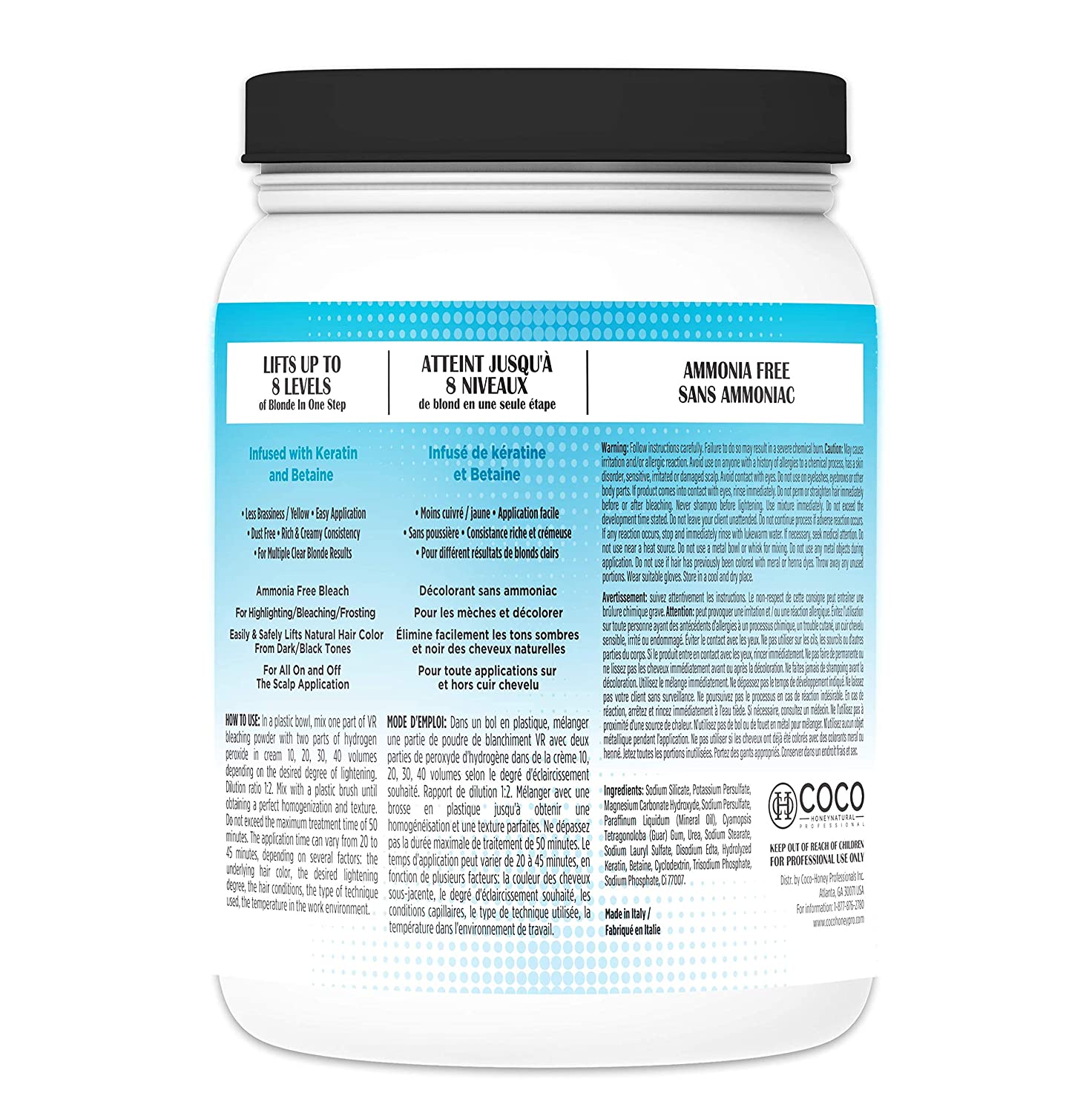 VR Blue Bleaching Hair Powder Extra Strength Lightener & Toner by Cocohoney, Made in Italy (17.5 oz (500 g)) Find Your New Look Today!
