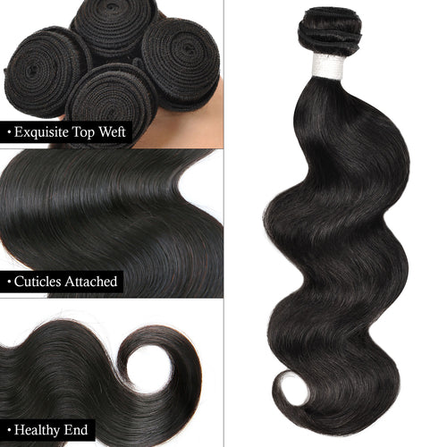 Vogue Hair 100% Virgin Human Hair Brazilian Bundle Hair Weave 6A Natural Body Find Your New Look Today!